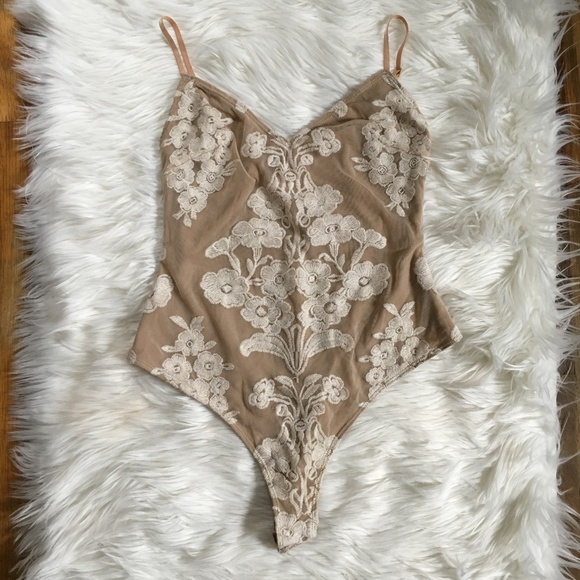 For Love And Lemons Tops - [For Love & Lemons] Cream Temecula Bodysuit